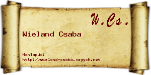 Wieland Csaba névjegykártya